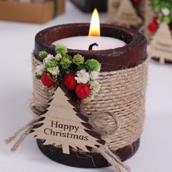 *NWT BUNDLE OF 7 HOMEMADE TEA CANDLE HOLIDAY GIFT BOXED W/RIBBON - Picture 2 of 10